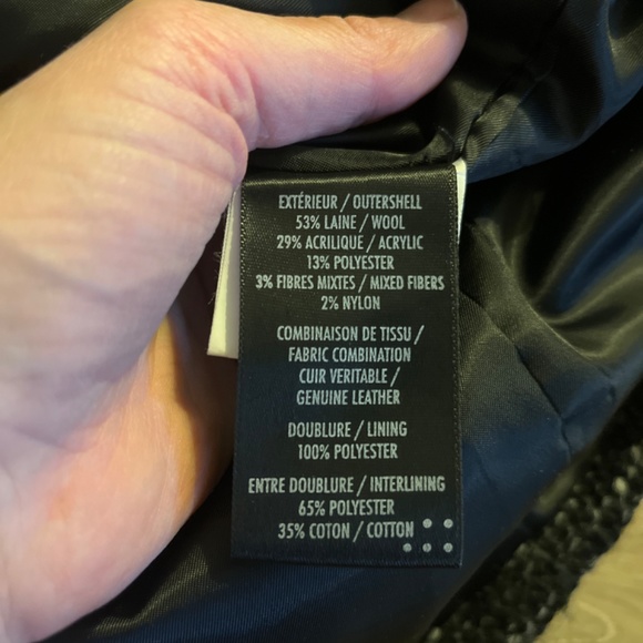 Soia & Kyo Canadian Made Leather and boiled wool jacket - Picture 7 of 7